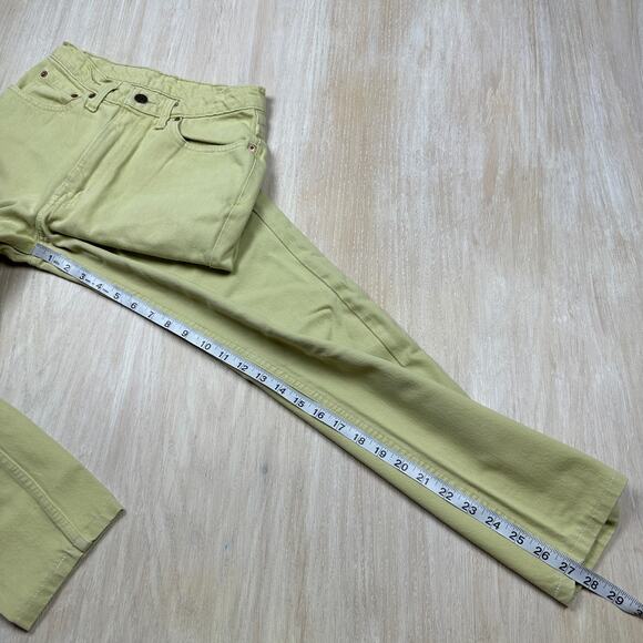 Levi's Pastel Green 512 High Rise Slim Fit Tapered Casual Denim Jeans 28 - Picture 11 of 13